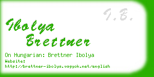 ibolya brettner business card